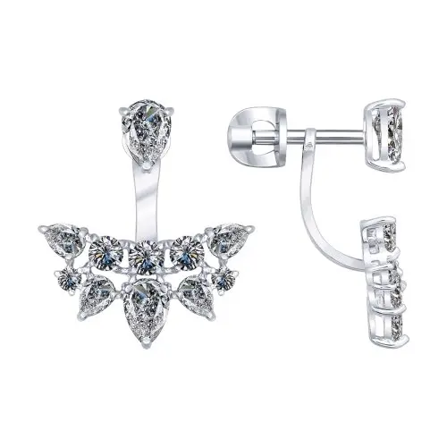 Серьги пуссеты из серебра