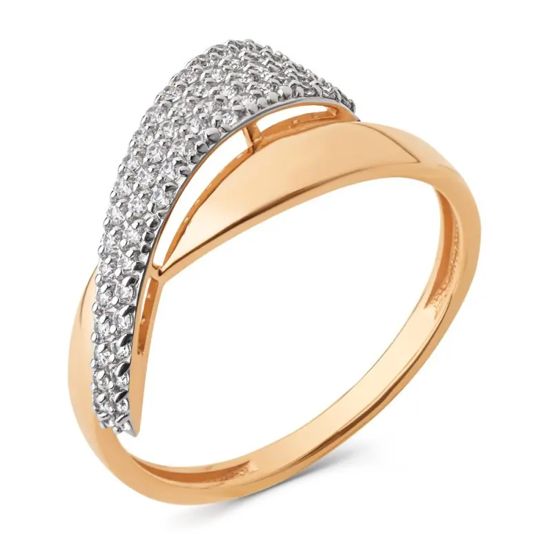 Кольцо декоративное из красного золота