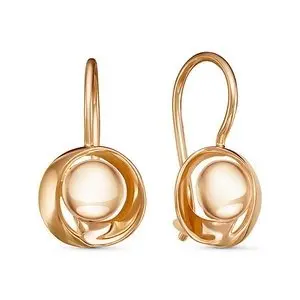 Серьги детские из красного золота