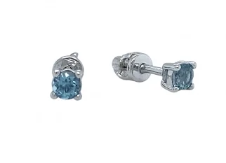 Серьги пуссеты из серебра