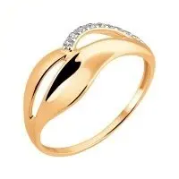 Кольцо декоративное из красного золота