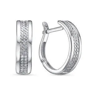 Серьги с английским замком из серебра