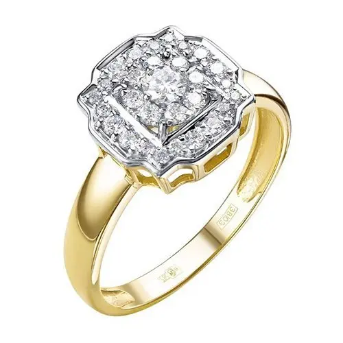 Кольцо декоративное из желтого золота