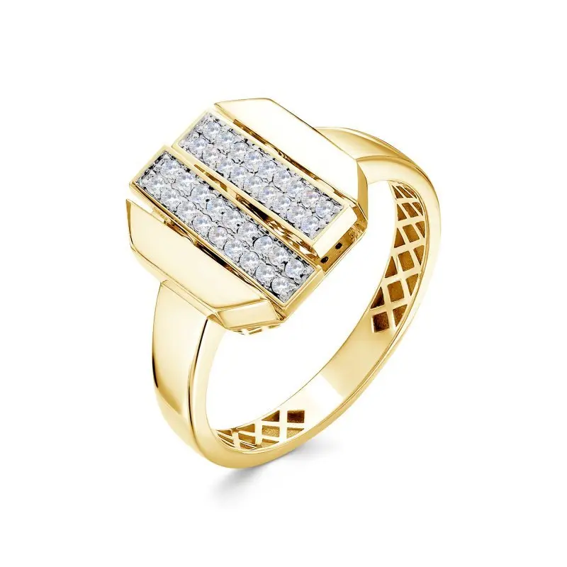 Кольцо декоративное из желтого золота