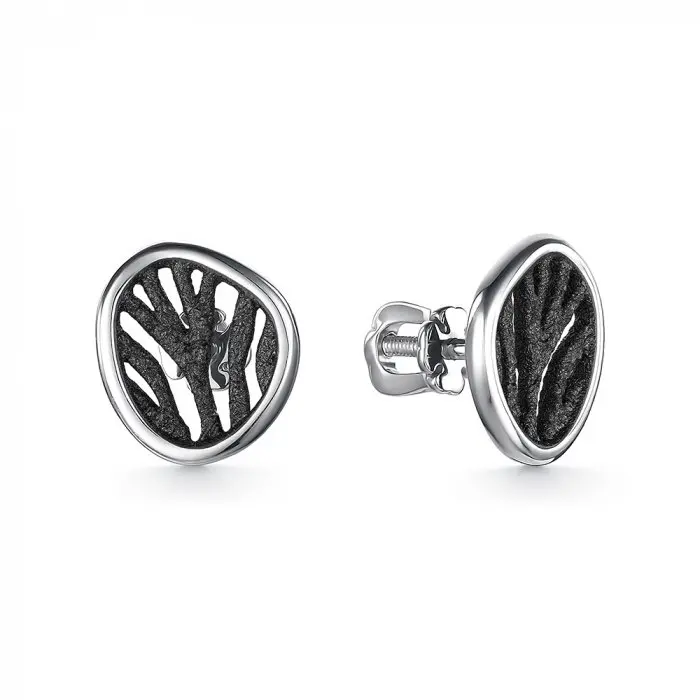 Серьги пуссеты из серебра