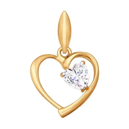 Подвеска декоративная из красного золота