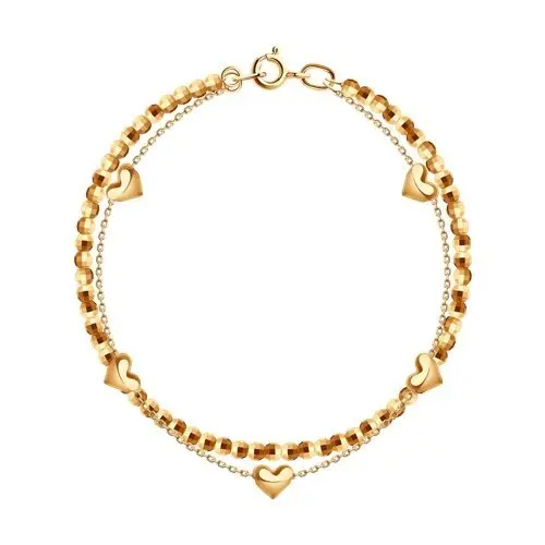 Браслет декоративный из красного золота