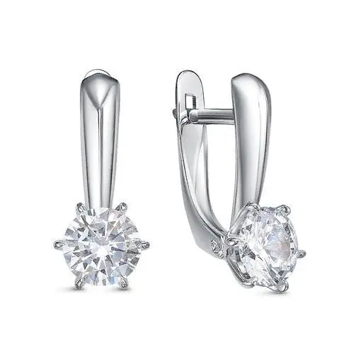 Серьги с английским замком из серебра