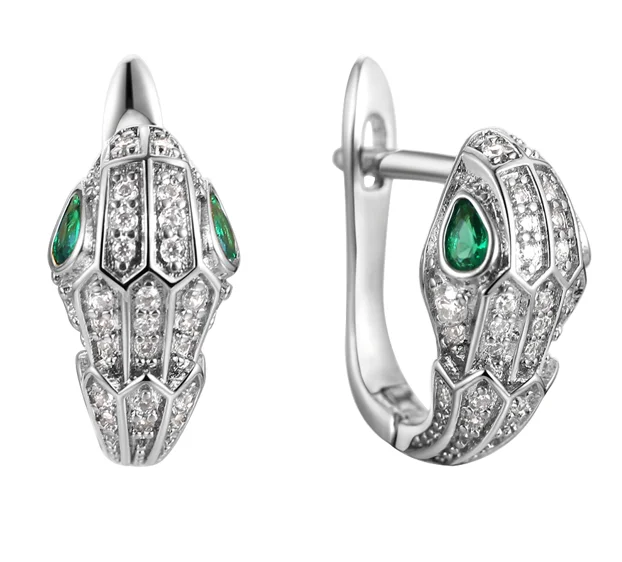 Серьги с английским замком из серебра