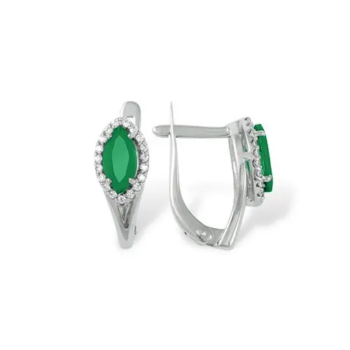 Серьги с английским замком из серебра