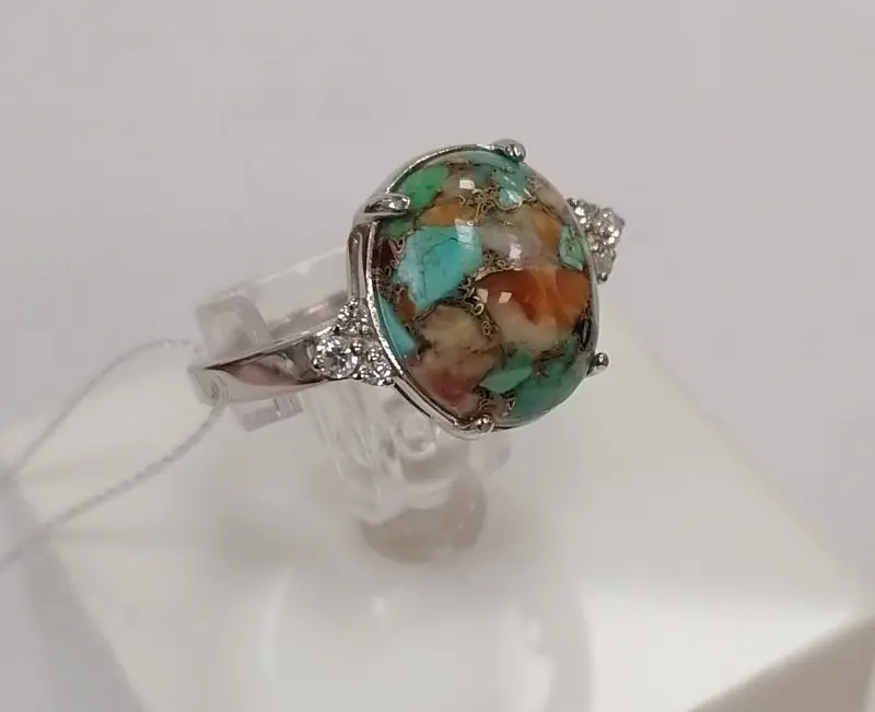 Кольцо декоративное из серебра