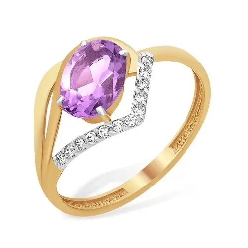 Кольцо декоративное из красного золота