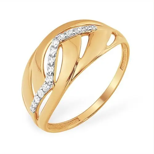 Кольцо декоративное из красного золота