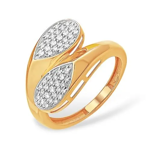 Кольцо декоративное из красного золота