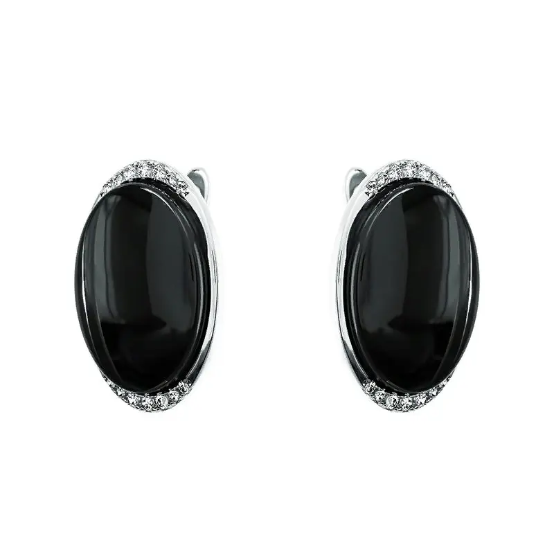 Серьги с английским замком из серебра