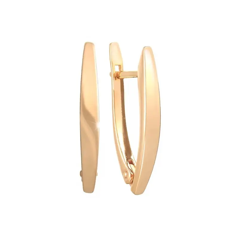 Серьги с английским замком из позолоты