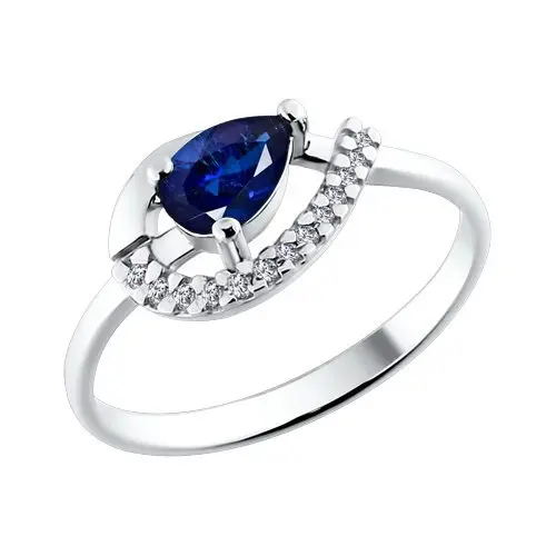 Кольцо декоративное из белого золота