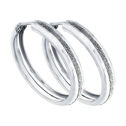 Серьги конго из серебра