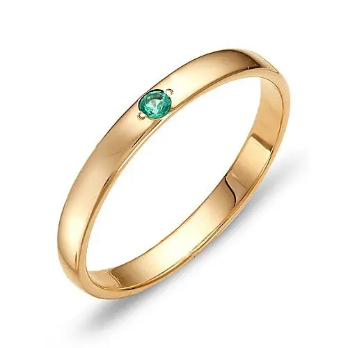 Кольцо обручальное из красного золота