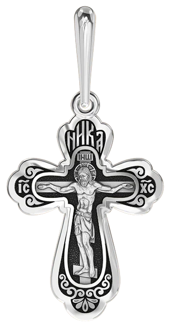 Подвеска крест из серебра