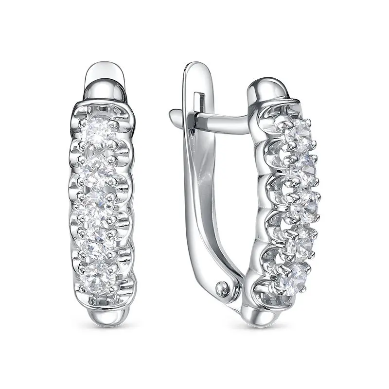 Серьги с английским замком из серебра