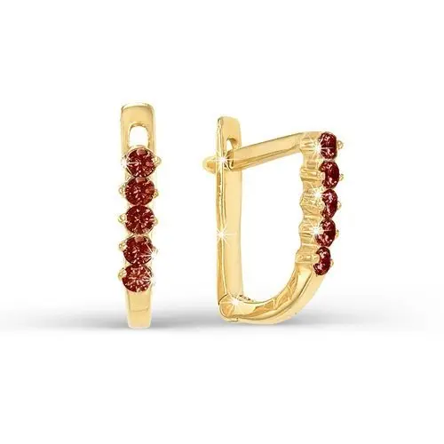 Серьги с английским замком из красного золота