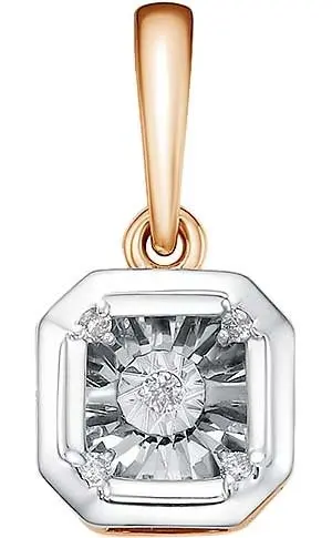 Подвеска декоративная из комбинированного золота