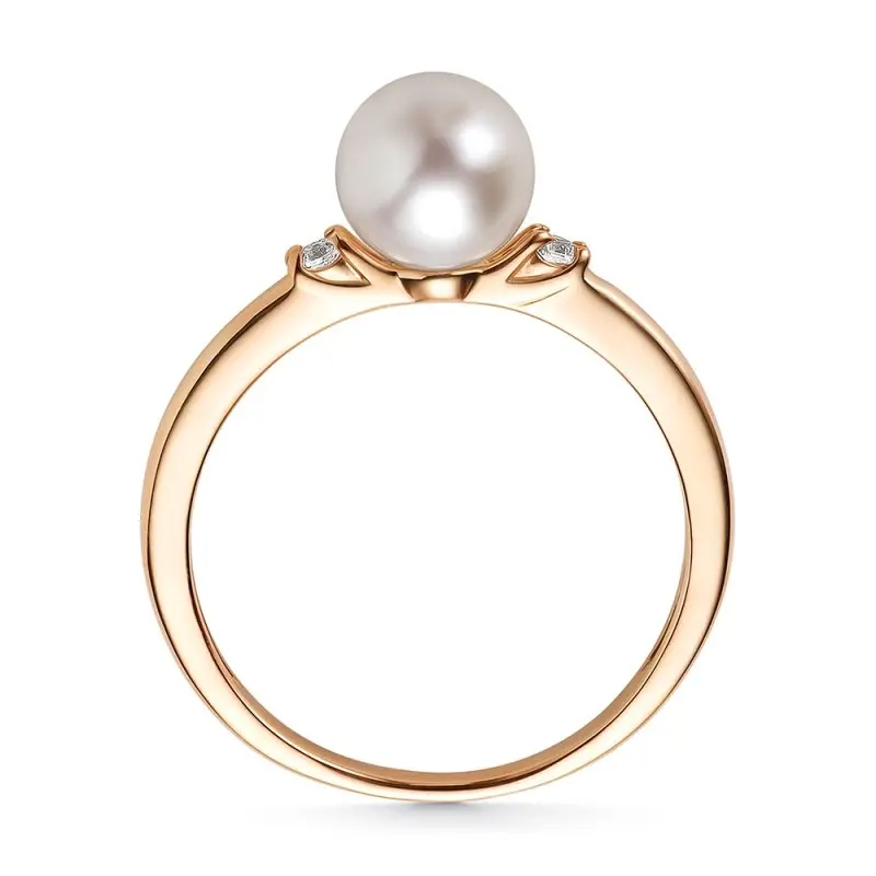 Кольцо декоративное из красного золота