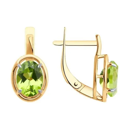 Серьги с английским замком из красного золота