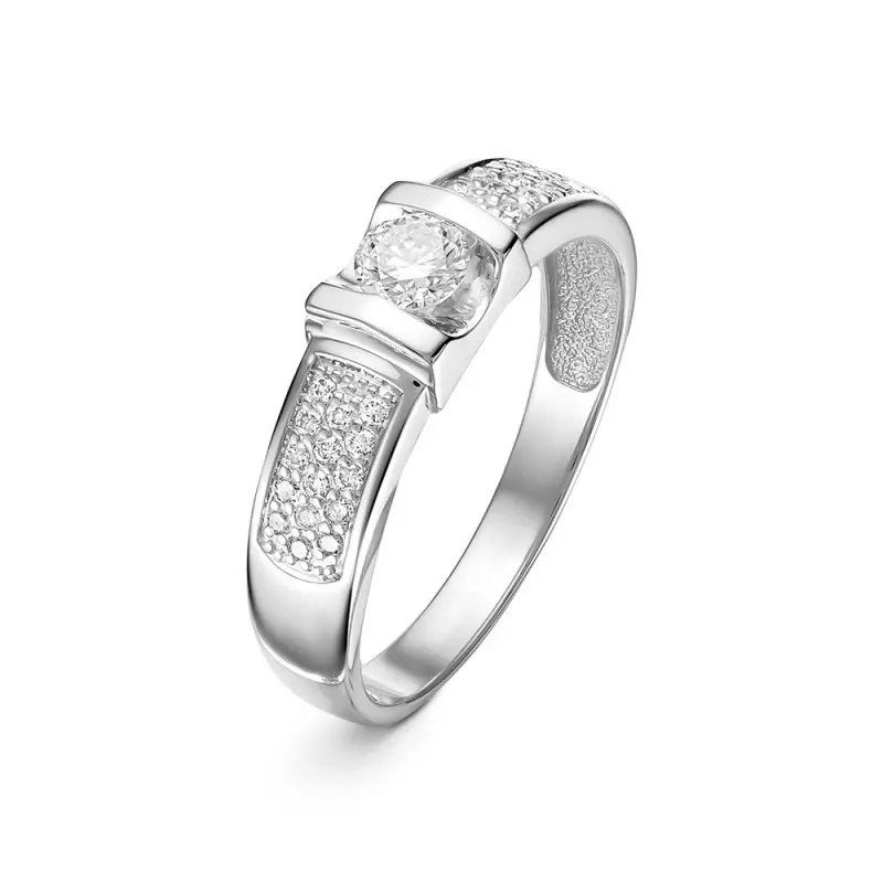 Кольцо декоративное из белого золота