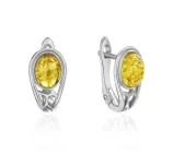 Серьги с английским замком из серебра