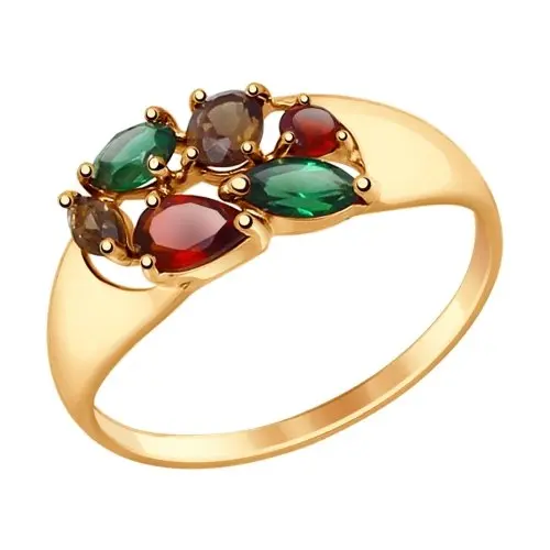 Кольцо декоративное из красного золота