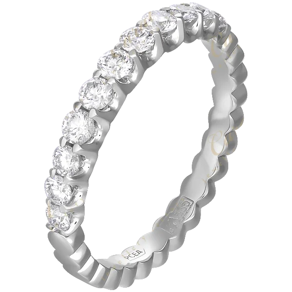 Кольцо декоративное из белого золота