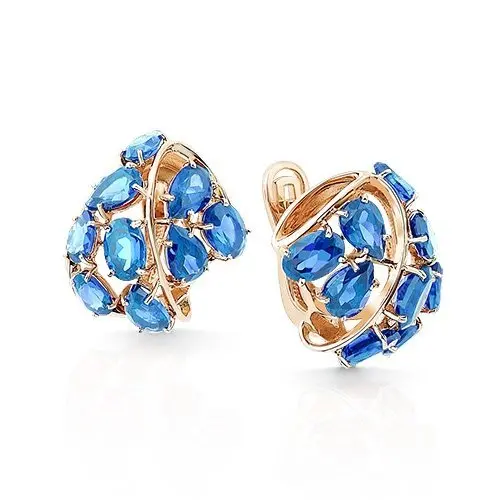 Серьги с английским замком из красного золота