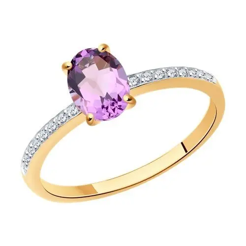 Кольцо декоративное из красного золота