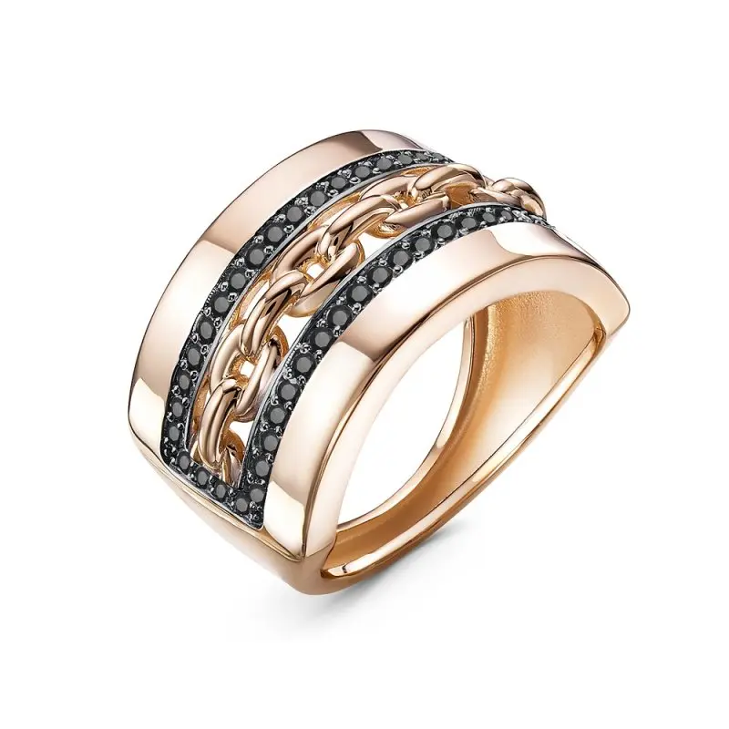 Кольцо декоративное из красного золота