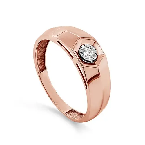 Кольцо декоративное из комбинированного золота