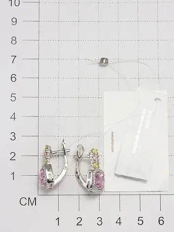 Серьги с английским замком из серебра