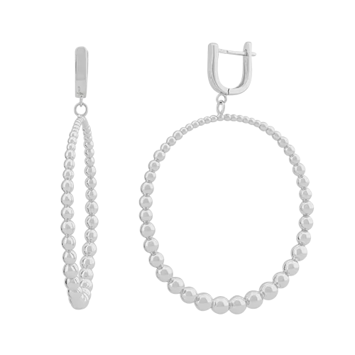 Серьги подвесные из серебра