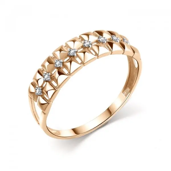 Кольцо декоративное из красного золота