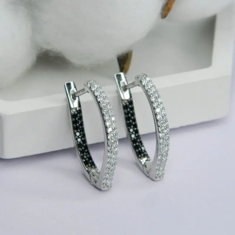 Серьги с английским замком из серебра