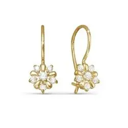 Серьги детские из красного золота