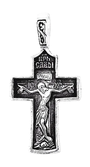 Подвеска крест из серебра