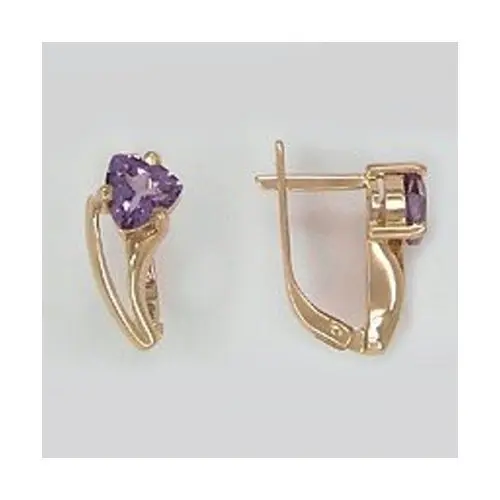 Серьги с английским замком из красного золота