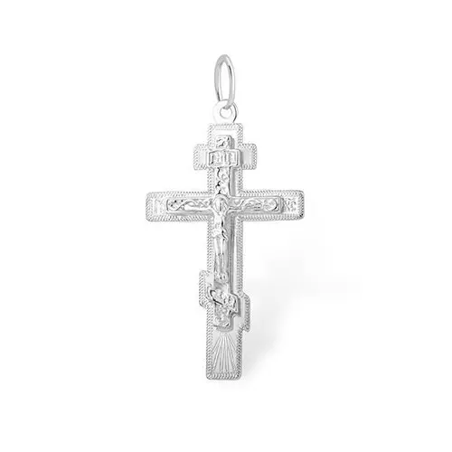 Подвеска крест из серебра