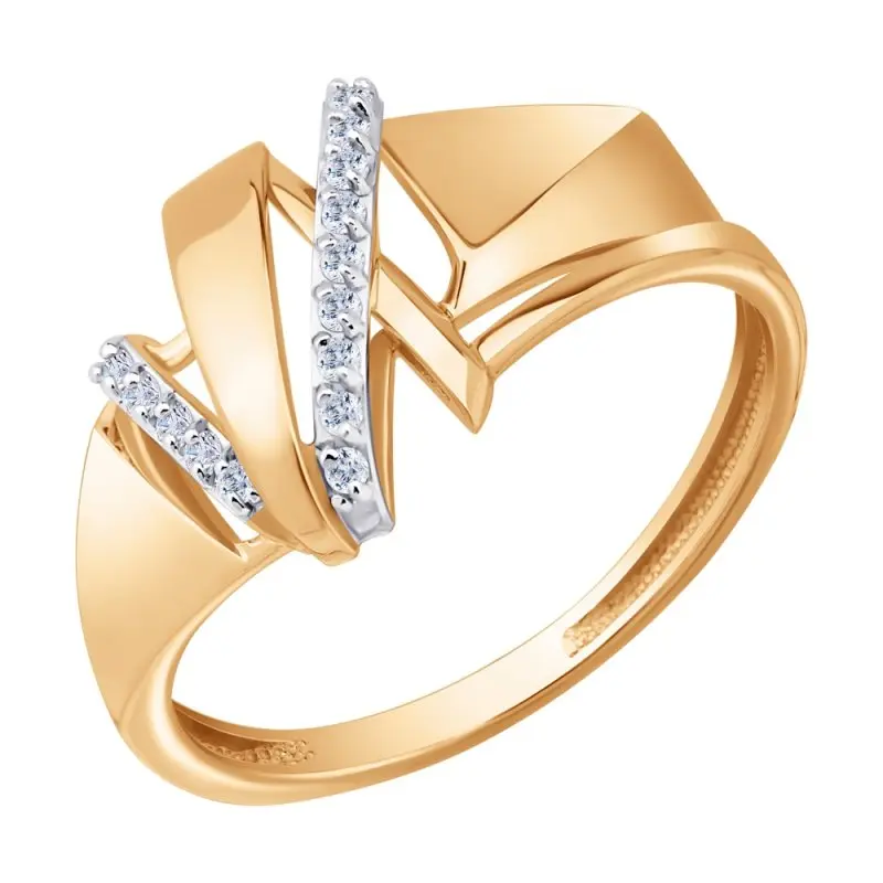 Кольцо декоративное из красного золота