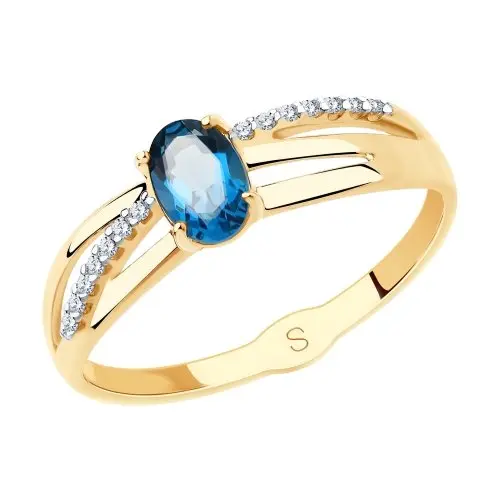 Кольцо декоративное из красного золота