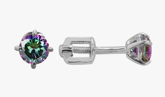 Серьги пуссеты из серебра