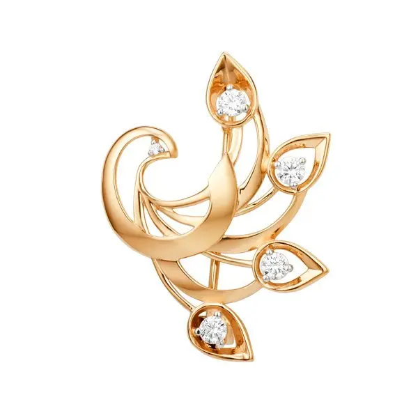 Брошь из красного золота