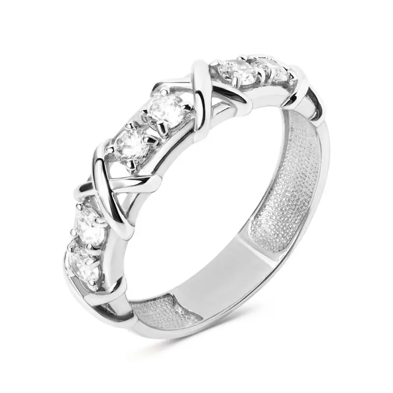 Кольцо декоративное из белого золота